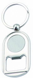 KR4 Polished metal key ring with bottle opener